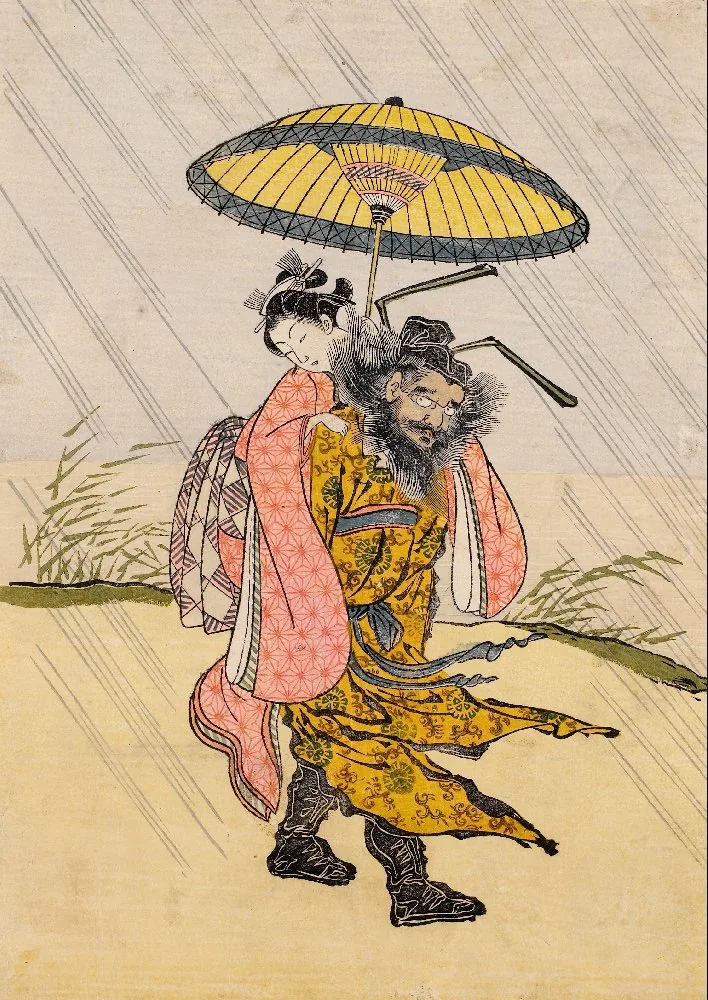 Shoki Carrying a Young Girl, Honolulu Museum of Art.